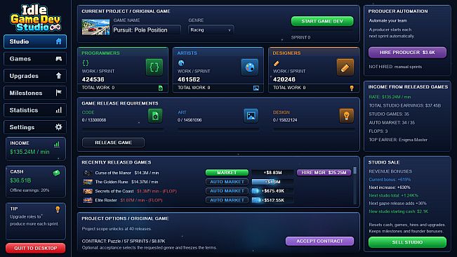 Idle Game Dev Studio