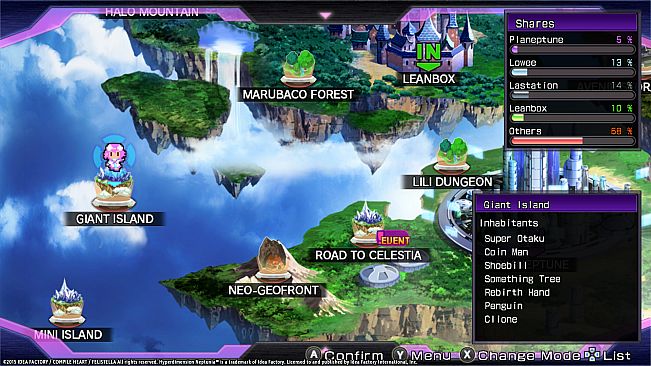 Hyperdimension Neptunia Re;Birth1 Giant Island Dungeon
