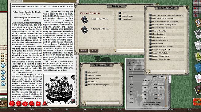 Fantasy Grounds - Call of Cthulhu: Secrets of New Orleans