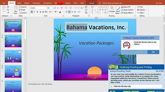 Professor Teaches PowerPoint 2019