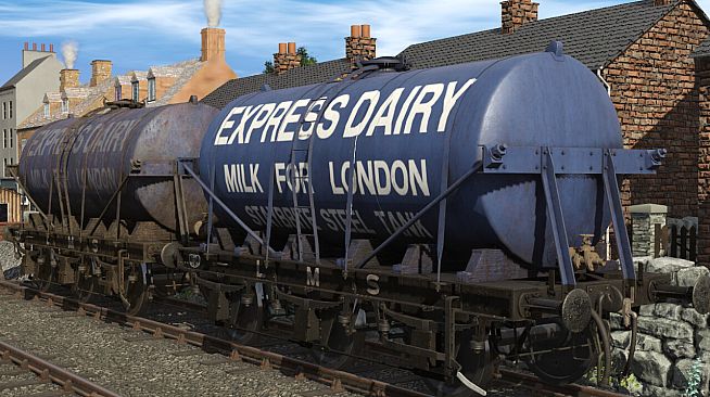Trainz 2022 DLC - UK 6 Wheel Milk Tanker Pack 1