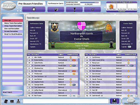 Rugby Union Team Manager 2015