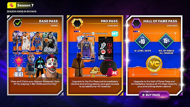 NBA 2K25 Hall of Fame Pass: Season 7