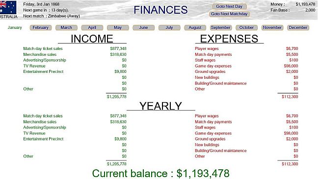 Test Cricket Manager
