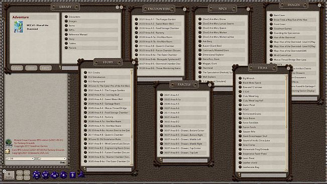 Fantasy Grounds - Mutant Crawl Classics #1: Hive of the Overmind