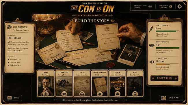 Your Murder Is Served - The Con Is On: A Caper-Scenario DLC
