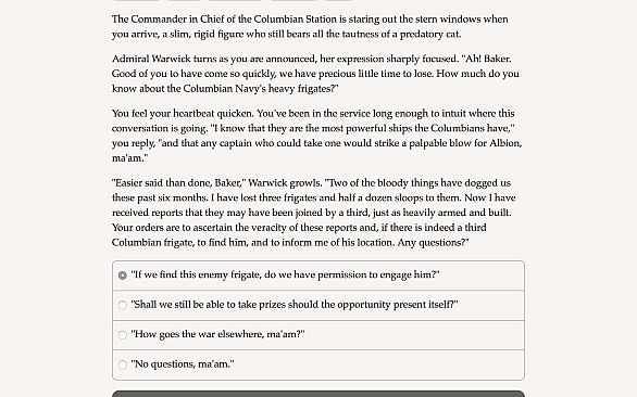 Choice of Broadsides: HMS Foraker