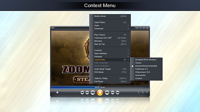 Zoom Player 16 : Steam Edition