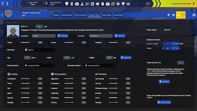 Rugby Union Team Manager 4