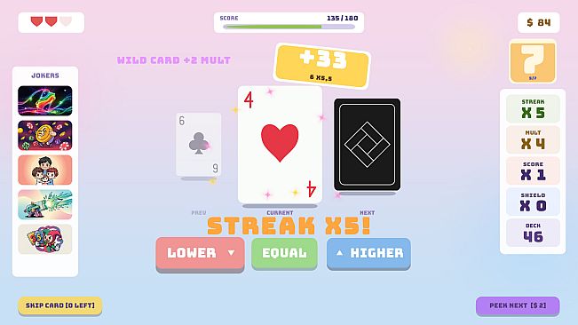 Hi-Lo: Card Roguelike