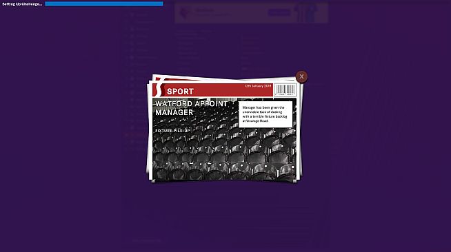 Football Manager 2019 Touch - Fixture Pile-Up Challenge