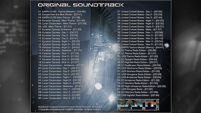 Earth 2150 Trilogy - Soundtrack
