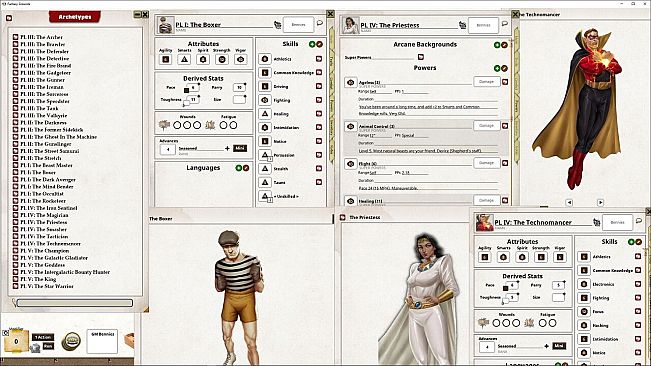 Fantasy Grounds - Supers Powers Archetypes