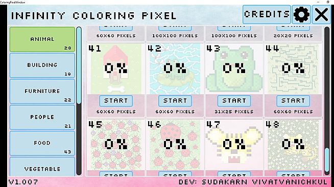 Infinity Coloring Pixel