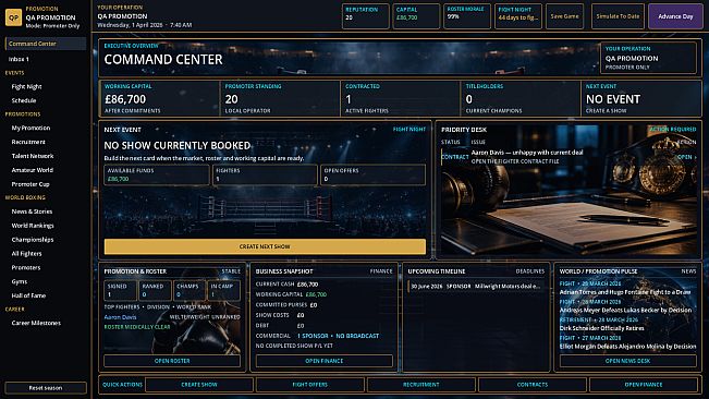 THE FIGHT BUSINESS: BOXING MANAGER
