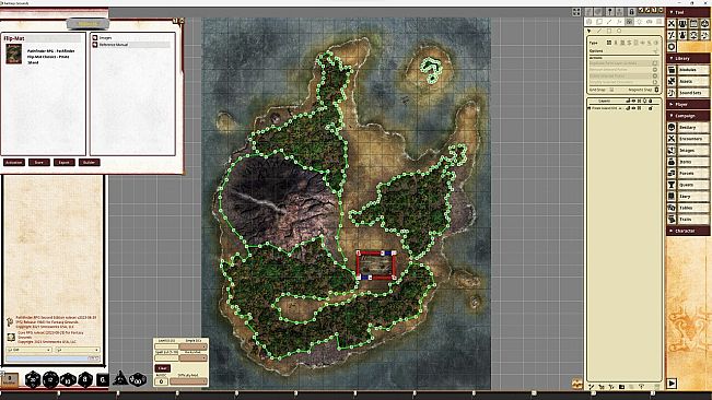 Fantasy Grounds - Pathfinder RPG - Pathfinder Flip-Mat Classics - Pirate Island