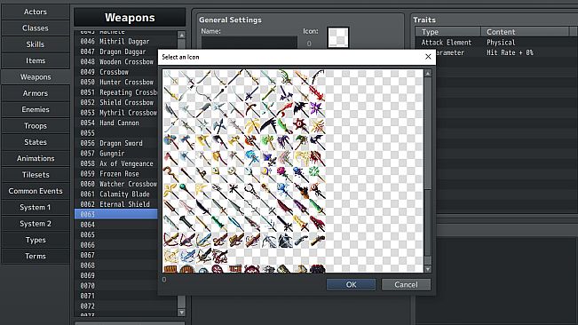 RPG Maker MZ - Forged and Enchanted Weapon Icons Vol1