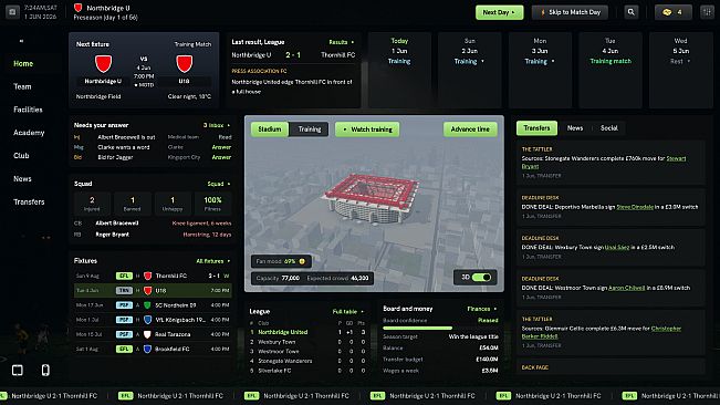 Touchline: A Football Simulation