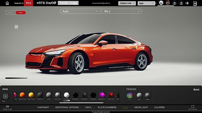 Realistic 3D Car Configurator