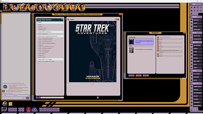 Fantasy Grounds - Star Trek Adventures: Voyager Player Characters