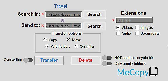 MeCopy - Keep your PC tidy