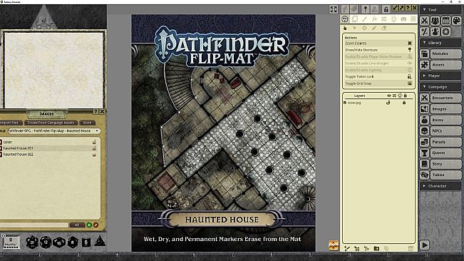 Fantasy Grounds - Pathfinder RPG - Pathfinder Flip-Mat Haunted House