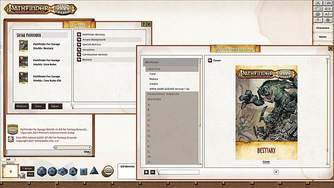 Fantasy Grounds - Pathfinder(R) for Savage Worlds Bestiary