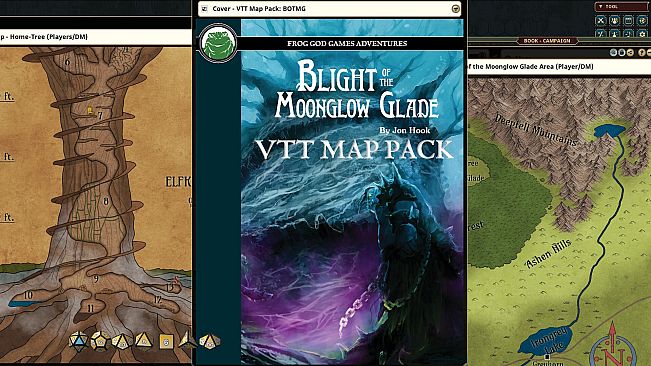 Fantasy Grounds - VTT Map Pack: Blight of the Moonglow Glade