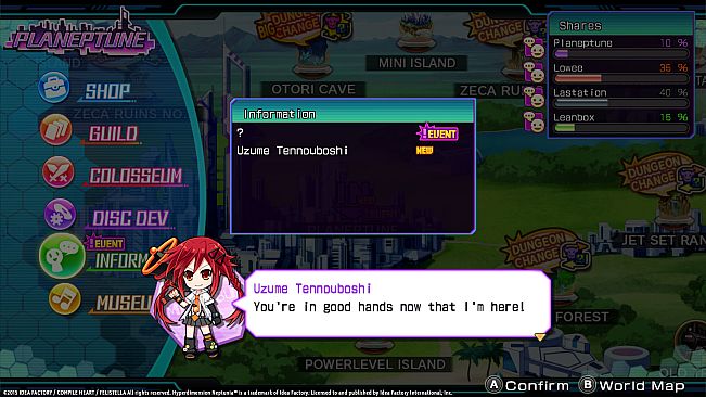Hyperdimension Neptunia Re;Birth3 Uzume Battle Entry