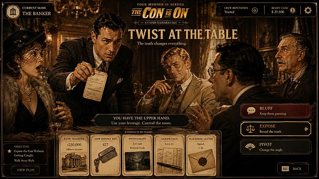 Your Murder Is Served - The Con Is On: A Caper-Scenario DLC