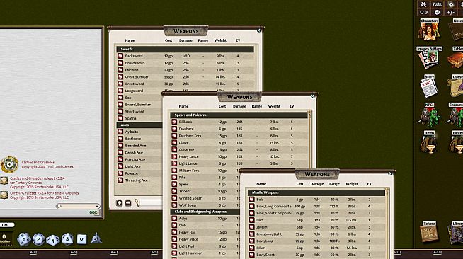 Fantasy Grounds - Castellan's Guide to Arms & Armor (Castles & Crusades)