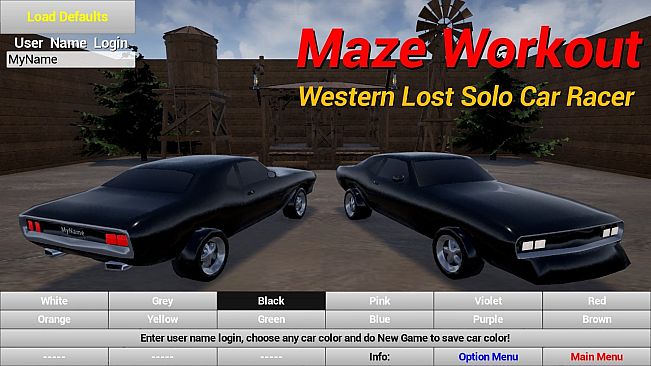 Maze Workout - Western Lost Solo Car Racer
