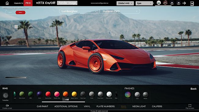 Realistic 3D Car Configurator