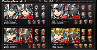 RPG Maker MZ - Fantasy Generator 2 Knight Armor Part Set