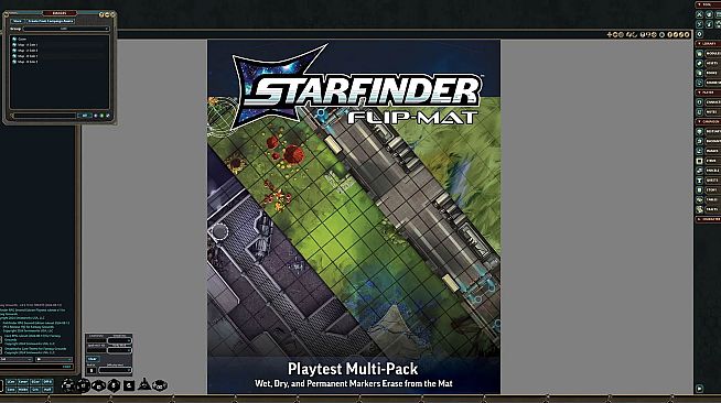 Fantasy Grounds - Starfinder Flip-Mat: Second Edition Playtest Multi-Pack