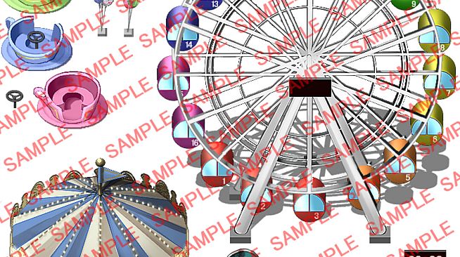 RPG Maker MZ - Amusement park! Tile set