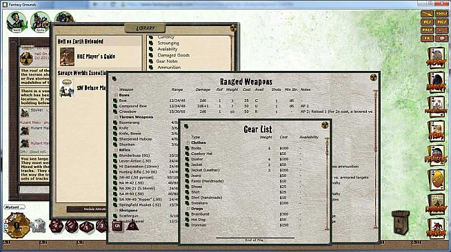 Fantasy Grounds - Deadlands Reloaded: Hell on Earth Reloaded Player's Guide