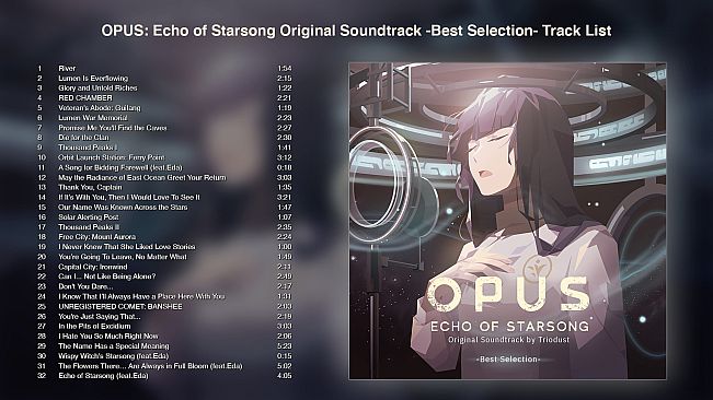 OPUS: Echo of Starsong Original Soundtrack -Best Selection-