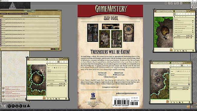 Fantasy Grounds - Pathfinder RPG - GameMastery Map Pack: Lairs