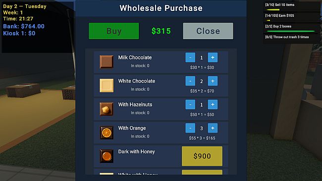 Choco Kiosk Simulator