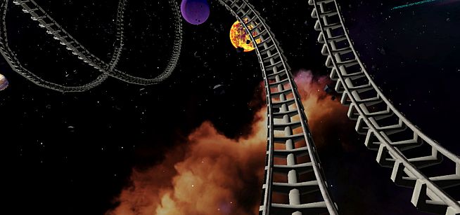 VR Galactic Roller Coaster