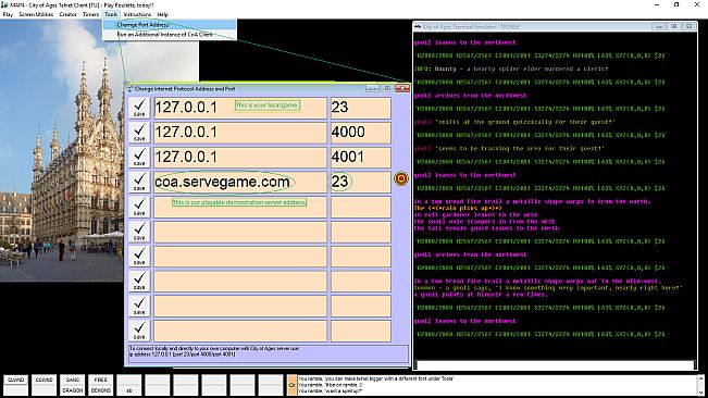 City of Ages: Picture Supportive Text MUD (server and client included)