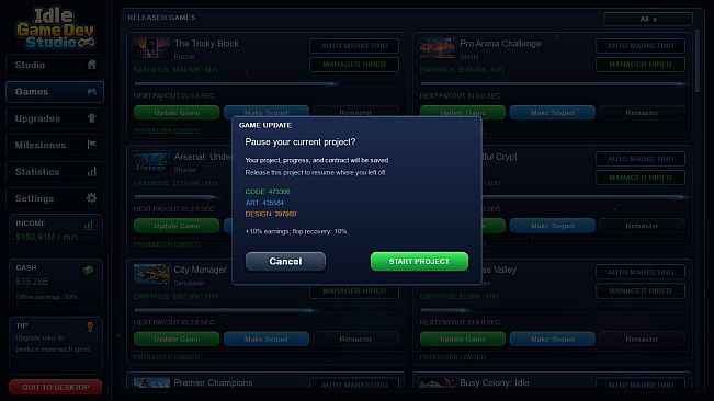 Idle Game Dev Studio