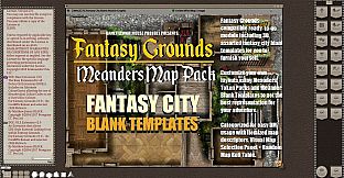 Fantasy Grounds - Meander Map Pack Fantasy City Blank Templates (Map Pack)