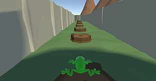 A frog in a small pond