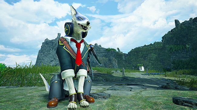 Monster Hunter Rise - "C Academic" Palamute layered armor set