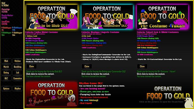 Operation Food to Gold - Dating your commander DLC
