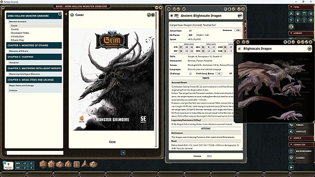 Fantasy Grounds - Grim Hollow: Monster Grimoire