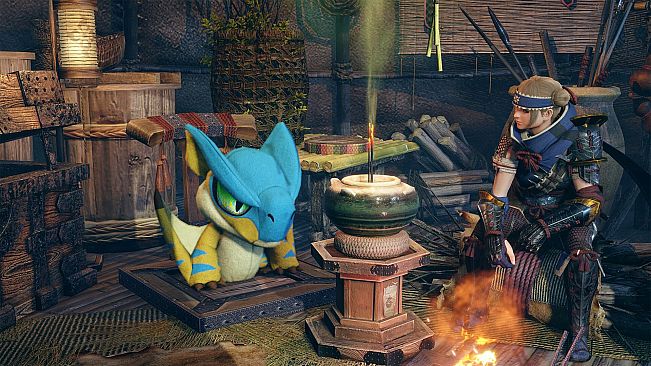 Monster Hunter Rise - "Stuffed Tigrex" Hunter layered weapon (Hunting Horn)