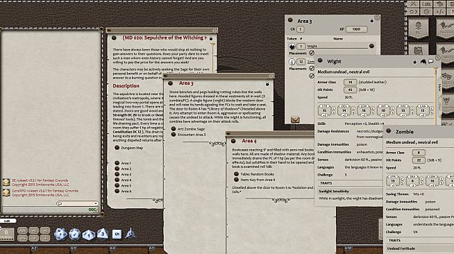 Fantasy Grounds - Mini-Dungeon #020: Sepulchre of the Witching Hour's Sage (5E)